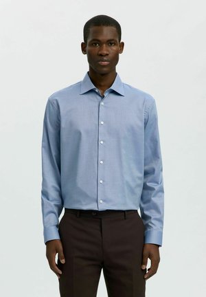 Selected, SLMREGFINN DOBBY OX LS SHIRT SPREAD NOOS - Camicia - celeste