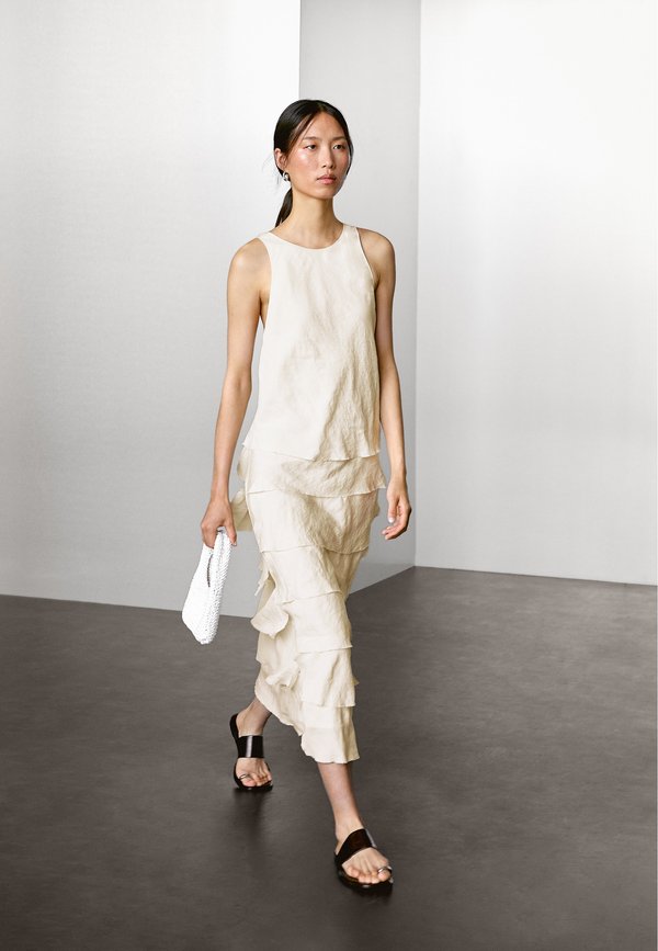 FLOWING WITH RUFFLES - Day dress - beige3