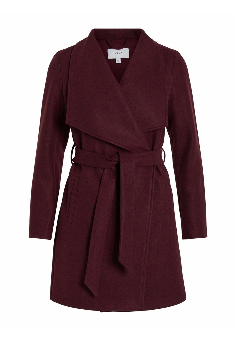 VILA VICOOLEY COLLAR BELT COAT - Manteau court - winetasting