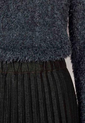 MADELEINE, MADELEINE ROCK JEANS-FALTENROCK IN MIDI-LÄNGE - A-lijn rok - black