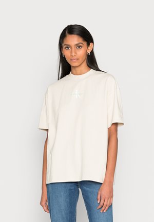 MONOGRAM BOYFRIEND TEE - Basic T-shirt - eggshell