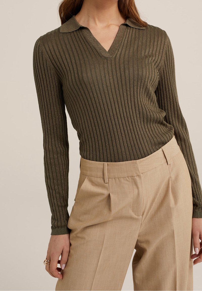 WE Fashion Stickad tröja - khaki