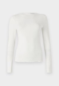 TOM TAILOR DENIM WITH FRILL EDGE - Longsleeve - off white