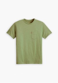 Levi's® SS POCKET EVERGREEN SLUB - T-shirts basic - moss olive
