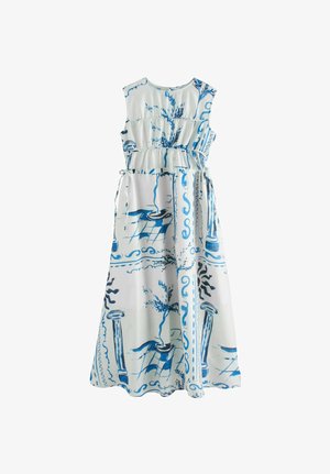 Next, REGULAR FIT - TIE SIDE MIDI SUMMER DRESS . - Maxikleid - blue print