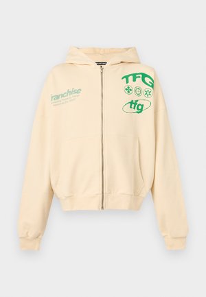 Franchise, LOGO BOARD ZIP - Majica s kapuljačom i patentnim zatvaračem - cream