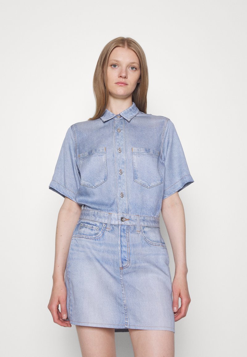 Damen Freizeitkleider | rag & bone LIQUID MIRAMAR DRESS Freizeitkleid blue denim - RS93411 Damen Freizeitkleider | rag & bone LIQUID MIRAMAR DRESS Freizeitkleid blue denim - RS93411