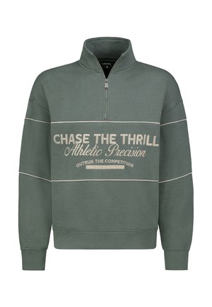 MIT STEHKRAGEN - Sweatshirt - dark green