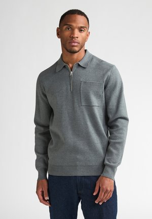 Petrol Industries, TEXTURED KNIT POLO STEELFIELD - Poloshirt - steel green