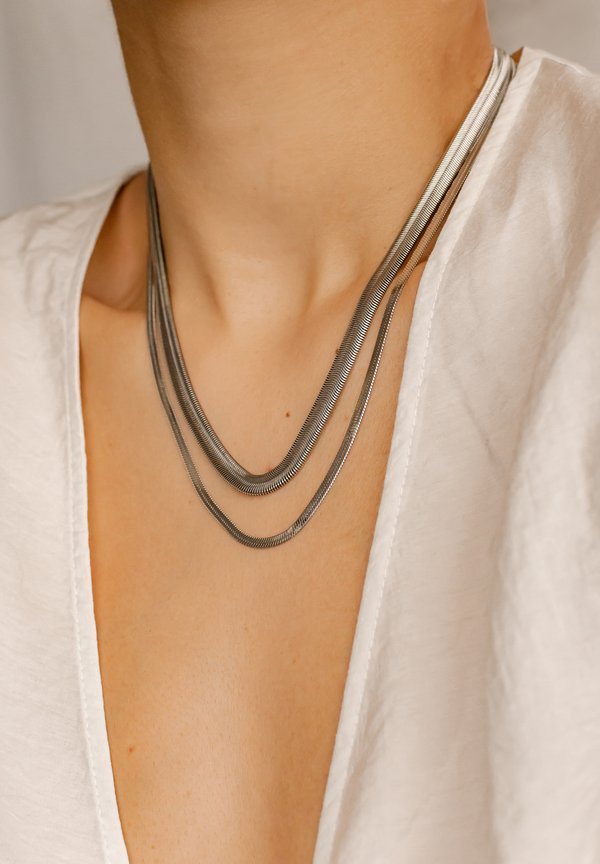 SNAKE  SET OF 2 - Halskette - silberfarben