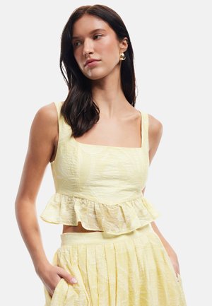 STRAPPY CROP  - Linne - yellow