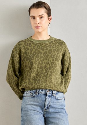 RELAXED - Strickpullover - khaki