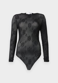 LONG SLEEVE BACKLESS  - Long sleeved top - black