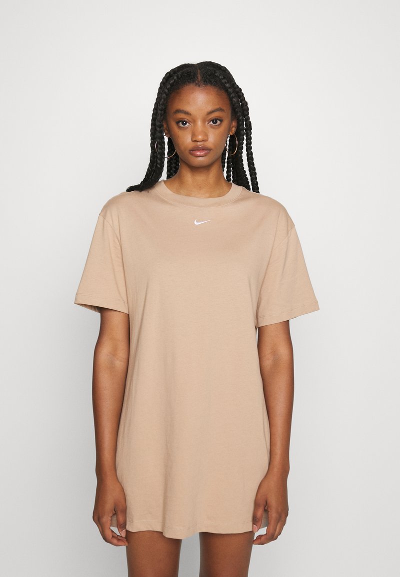 Nike Sportswear Jersey dress hemp/white/beige Zalando.co.uk