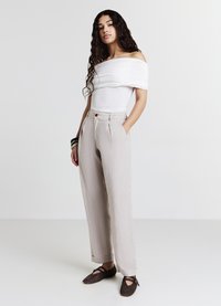 Calliope TASCHE ALLA FRANCESE MISTO - Pantalon classique - avorio melange