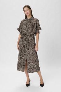 Soaked in Luxury SLNaya Saphira - Abito a camicia - black with brown dots