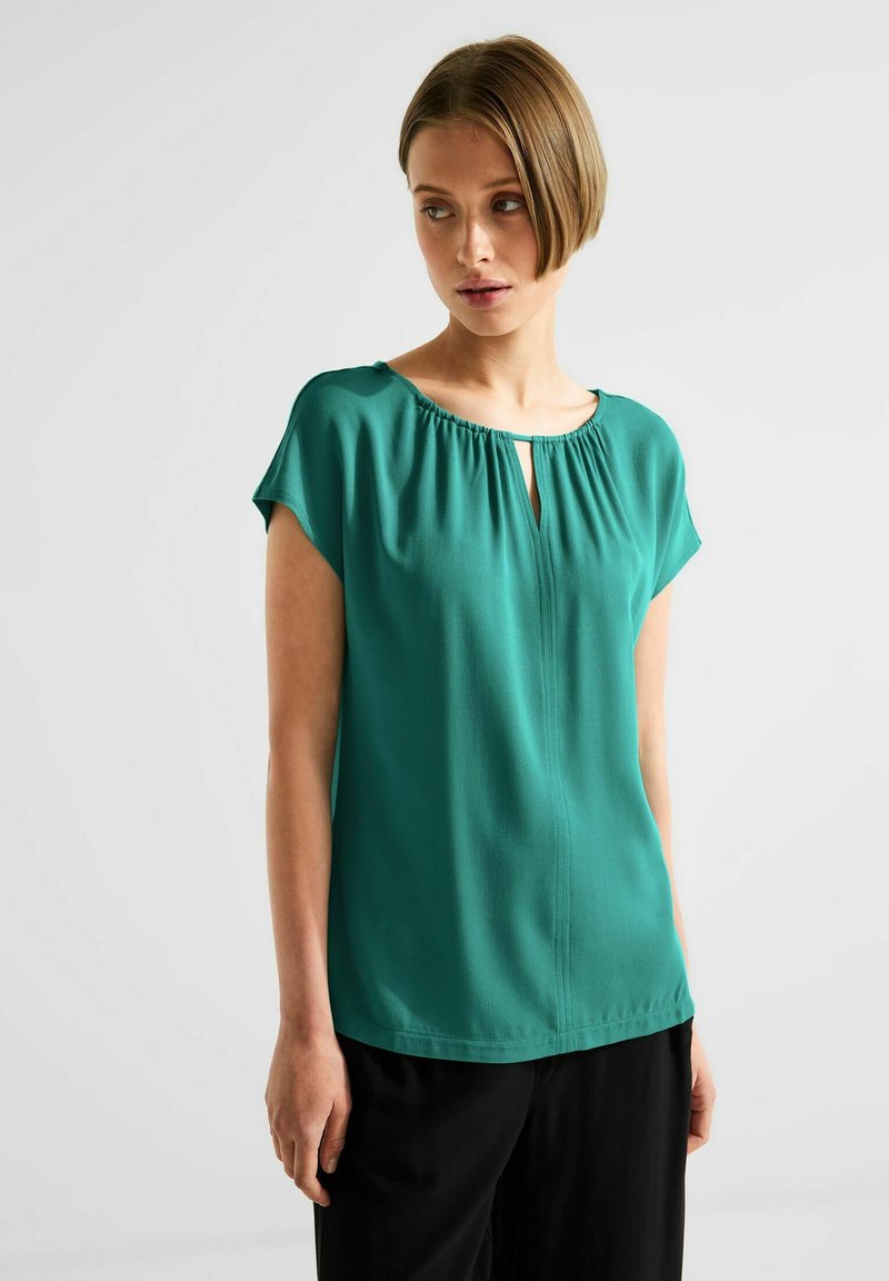 Street One MATERIALMIX MIT CUT OUT Blouse grün/vert clair ZALANDO.FR