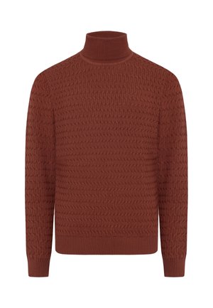 Striktrøje - brick red solid