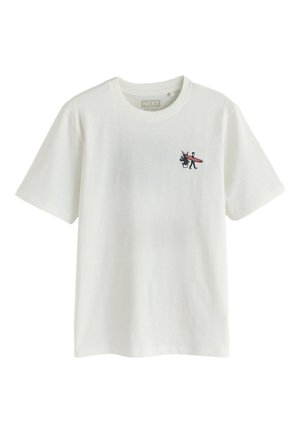 Next, RELAXED FIT - GRAPHIC PRINT SLUB T-SHIRT  . - T-shirt print - white beach graphic