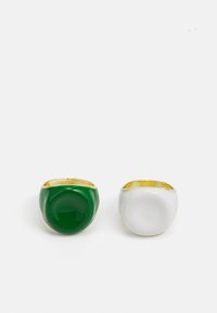 ONSMART SIGNET UNISEX 2 PACK - Prsten - gold coloured/white/green