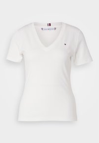 SLIM CODY V NECK - T-shirts - ecru