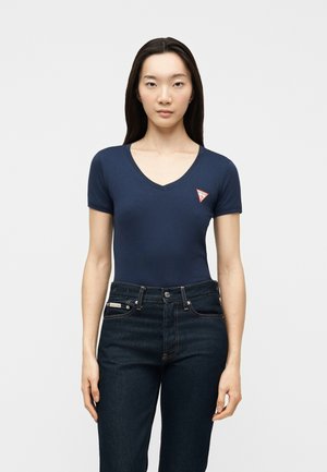 MINI TRIANGLE TEE - Basic póló - blackened blue