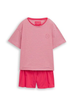 TOM TAILOR, TOM TAILOR BODYWEAR PYJAMA-SET MIT STREIFENMUSTER - Pyžamová súprava - red-medium-horizontal stripe