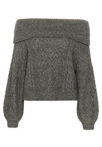 Gestuz Stickad tröja - dark grey