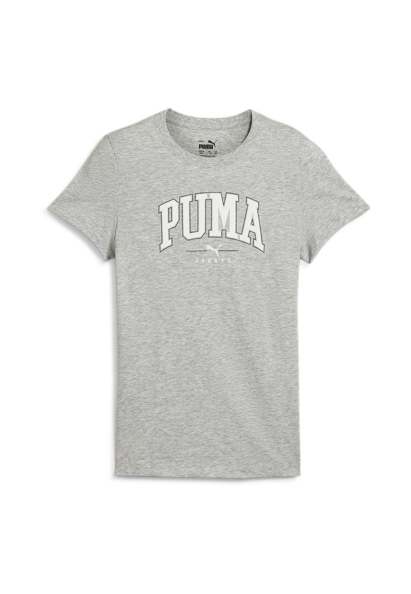 Puma SQUAD TEE - Camiseta estampada - light gray heather