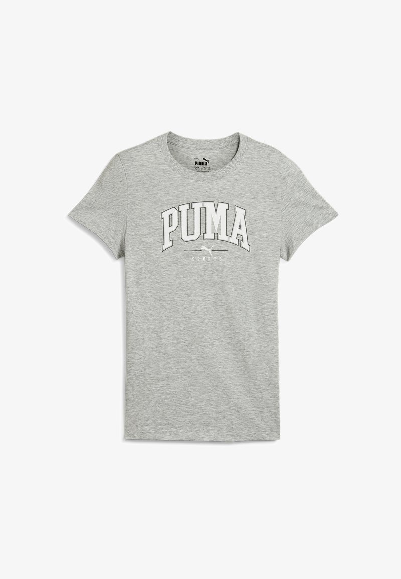 Puma SQUAD TEE - Camiseta estampada - light gray heather
