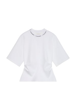 Calvin Klein Jeans, SS LOGO NECK DETAIL INTERLOCK TO - T-shirt basique - bright white