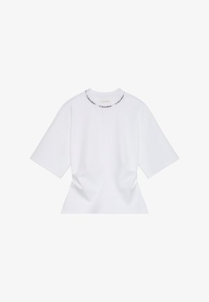 Calvin Klein Jeans, SS LOGO NECK DETAIL INTERLOCK TO - T-shirt basique - bright white
