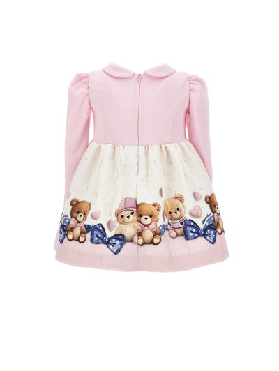 Monnalisa BABY BEAR ABITO - Cocktailkjole - panna/fairytale