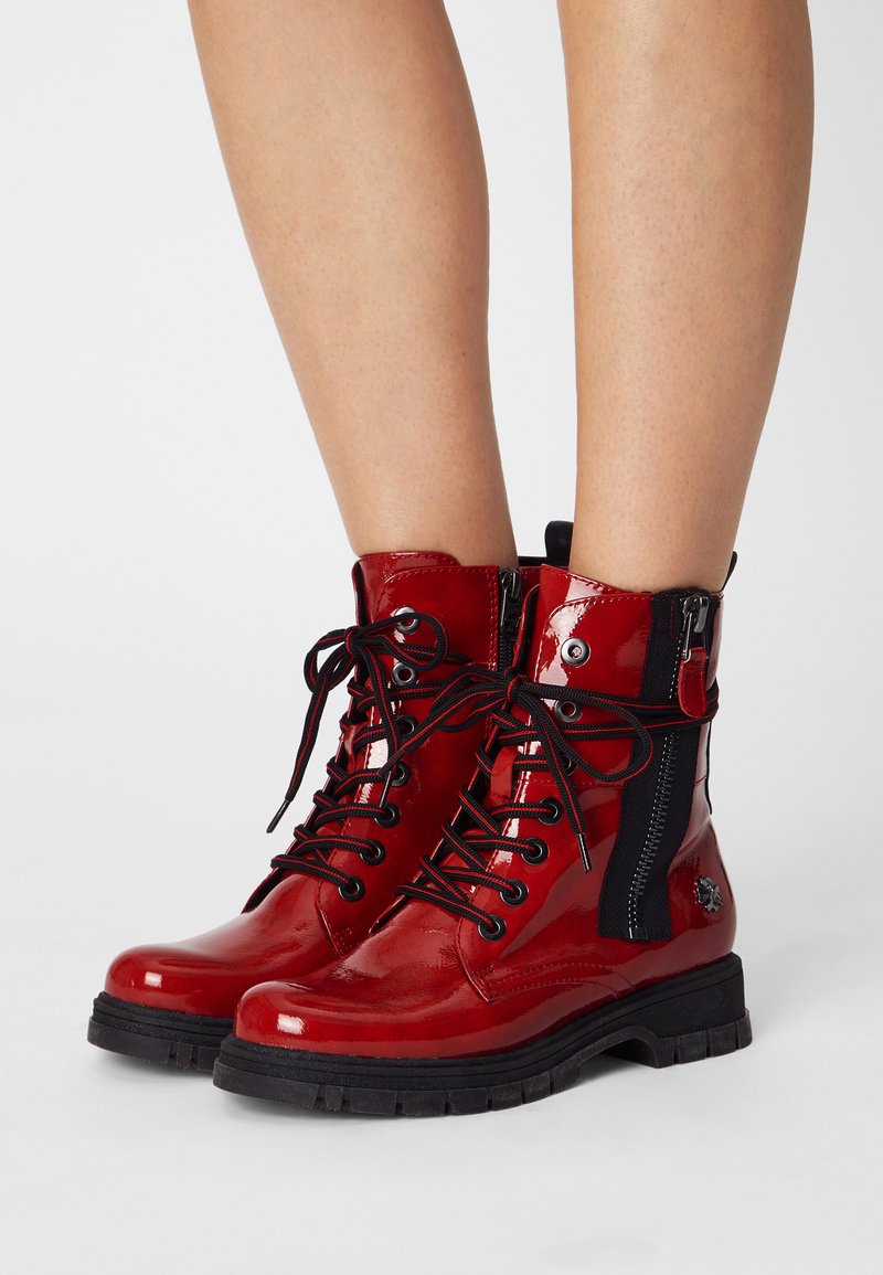 Marco Tozzi BY GUIDO MARIA KRETSCHMER - Platform ankle boots - red/red - Zalando.ie