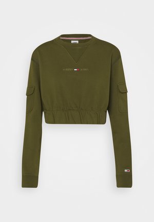 CROP UTILITY CREW - Sweatshirt - northwood olive