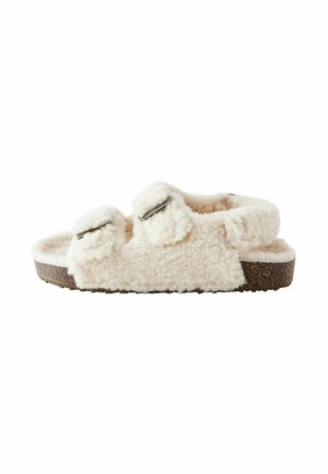 DOUBLE STRAP  - Tofflor & inneskor - white borg