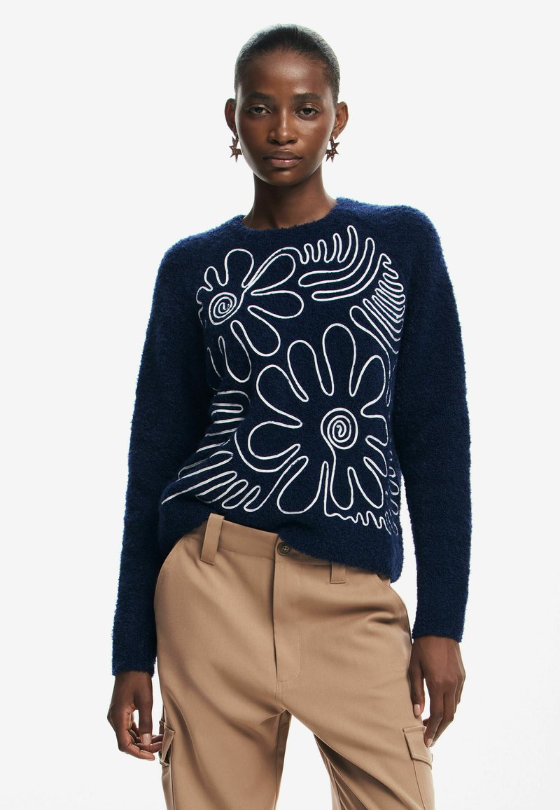 Desigual Striktrøje - blue