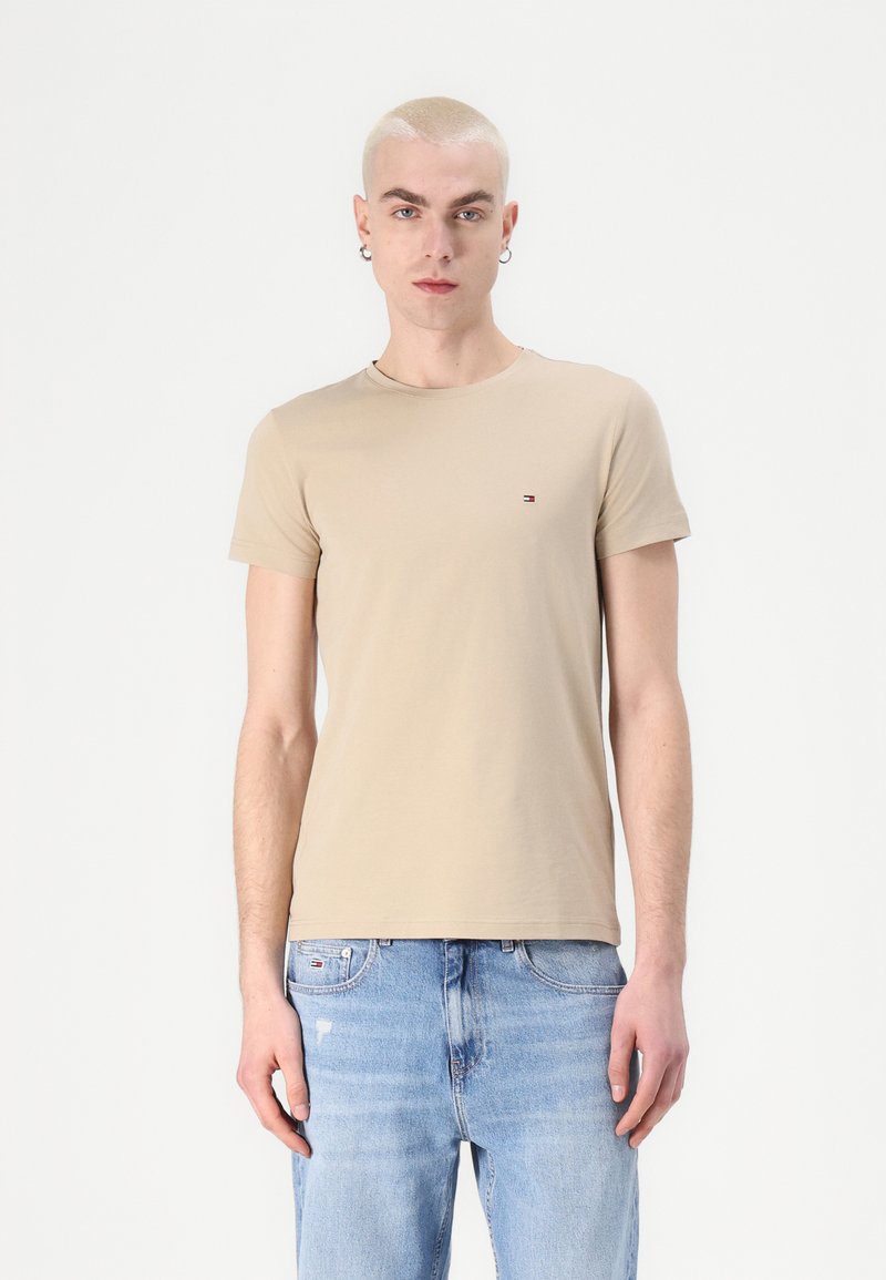 Tommy Hilfiger - STRETCH SLIM FIT TEE - Basic T-shirt - sandalwood, Enlarge