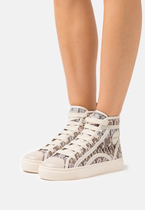 EXCLUSIVE BINDING - High-top trainers - toni rosa/pergamena