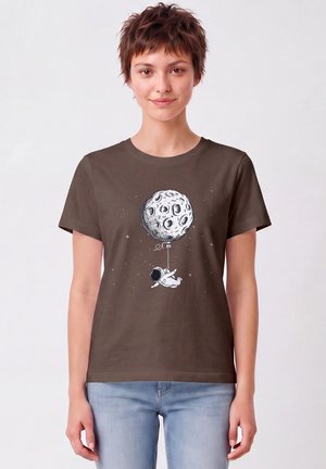 watapparel, FUNNY SPACEMAN - T-Shirt print - mocha