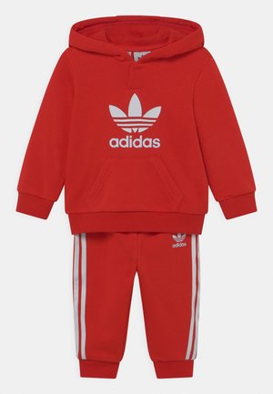 HOODIE SET UNISEX - Tracksuit - red/white