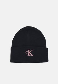 MONOGRAM EMBRO BEANIE - Megzta kepurė - black/dusty rose