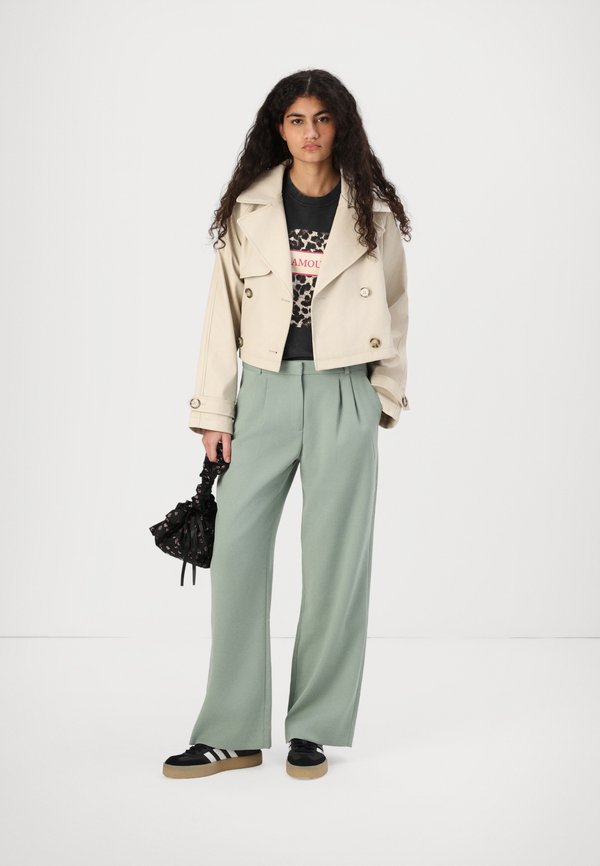 ONLAMIA - Faux leather jacket - pumice stone2