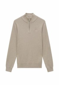 BARNEY HALF ZIP - Trui - beige melange