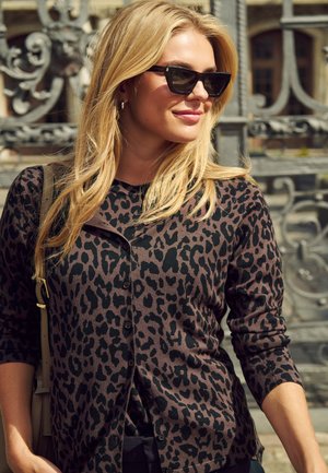 Saint Tropez, ZHILASZ R-NECK - Gilet - chocolate brown leopard