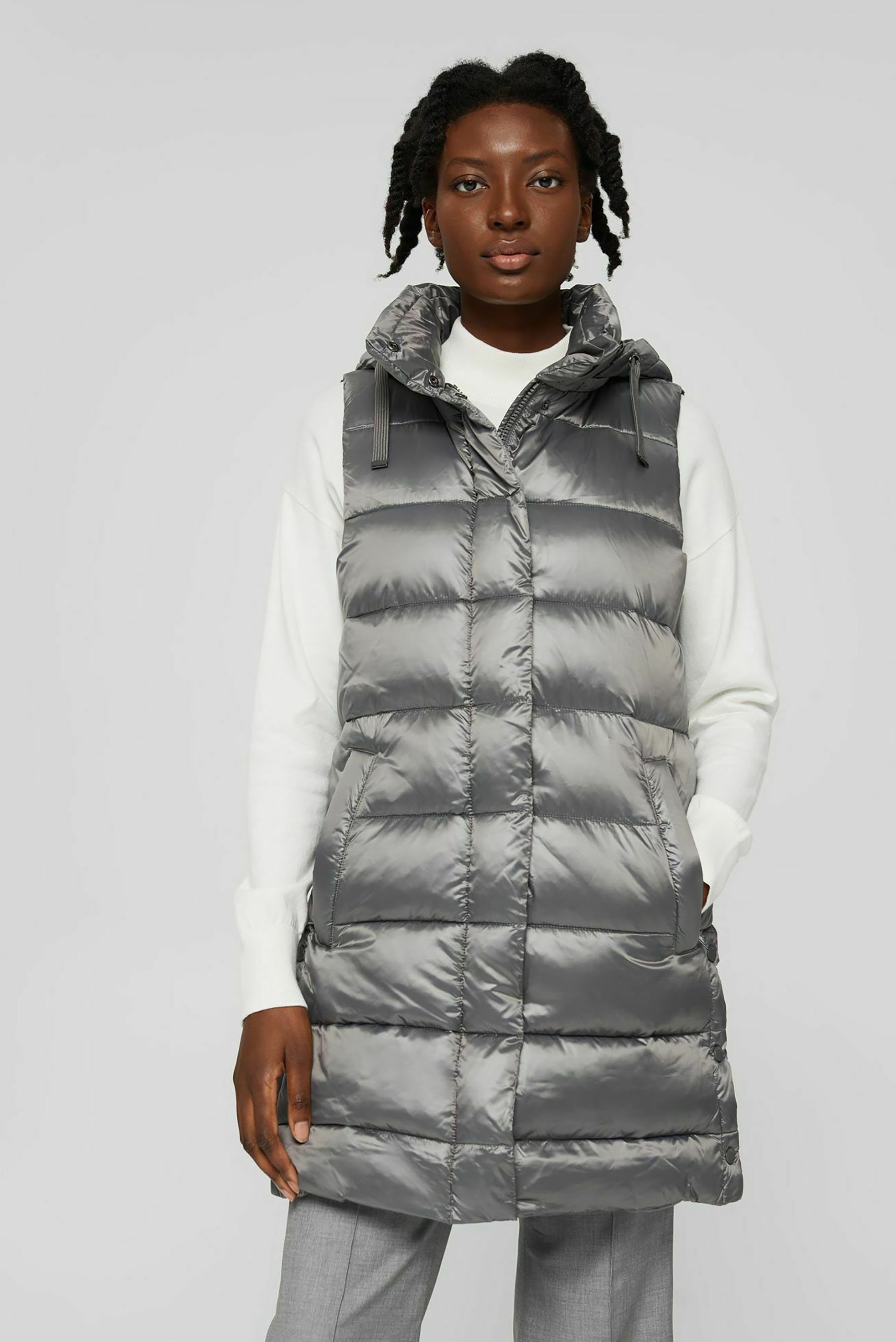 Esprit Collection OUTDOOR WOVEN - Bodywarmer - gunmetal - Zalando.nl