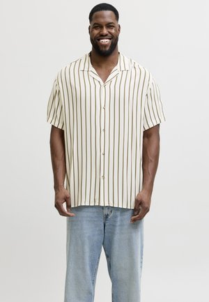 Jack & Jones JJEJEFF RESORT STRIPE SHIRT - Chemise - dusty olive