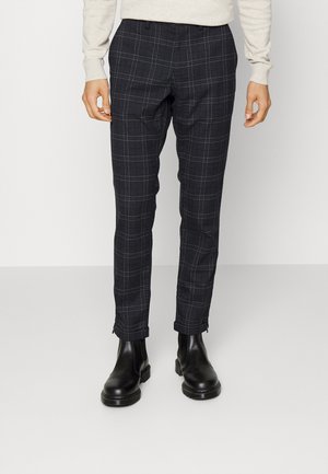 SLIM WITH ZIPPER - Chino - navy/anthracite