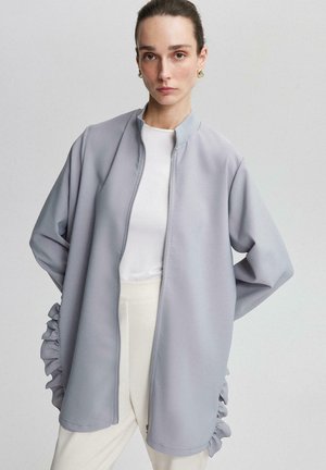 RUFFLED THIN - Short coat - grey