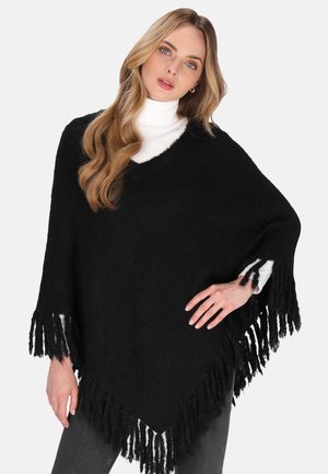 PONCHO - Cape - black